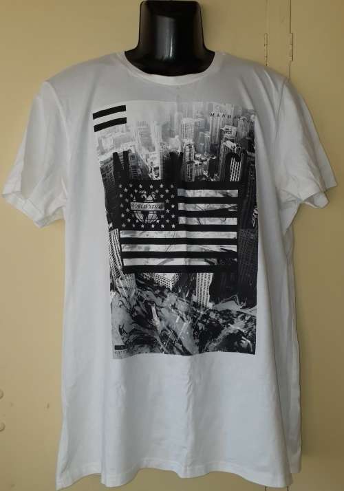 MEN: WHITE T-SHIRT- MAKE: RT SLIM FIT - SIZE: XXL