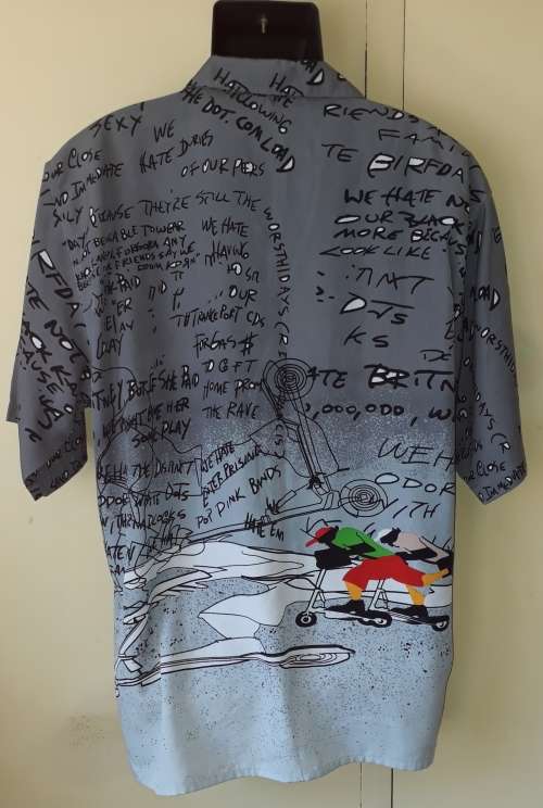 MENS: GREY MULTI COLORED SHIRT - MAKE: VENUCCI - SIZE: XL