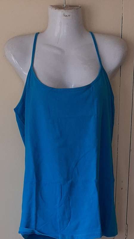 LADIES: BLUE TOP - MAKE: REAL CC - SIZE: XXL