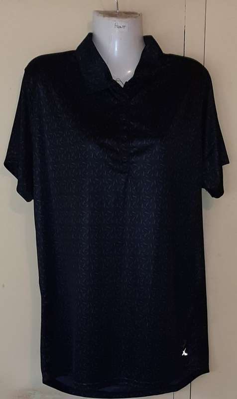 LADIES: BLACK & GREY SHIRT - MAKE: MAXED - SIZE: XXL