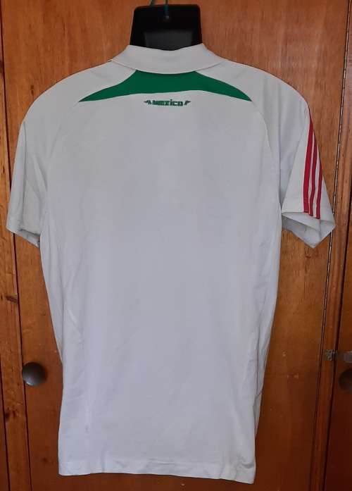 MENS - WHITE MULTI COLORED SOCCER SHIRT - MAKE - ADIDAS - SIZE - NO SIZE