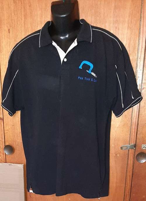 MENS - BLACK GOLF SHIRT - MAKE - MARCO - SIZE - XL