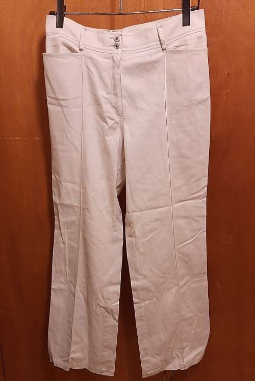 LADIES - LIGHT BEIGE PANTS - MAKE - DANIEL HECHTER - SIZE - NO SIZE BUT LOOKS SMALL