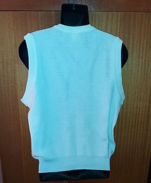 MENS - WHITE PULLOVER - MAKE - TRAX KNITWEAR - SIZE - S