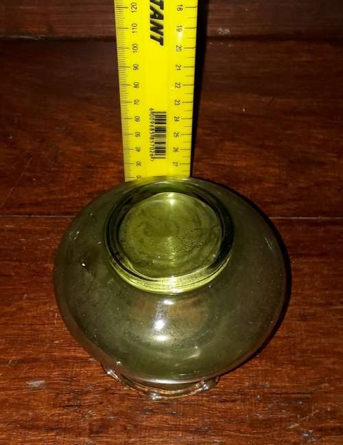 VINTAGE SMALL GREEN GLASS VASE