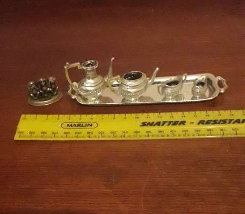 MINIATURE TEA SET WITH TRAY