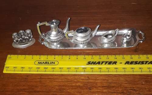 MINIATURE TEA SET WITH TRAY