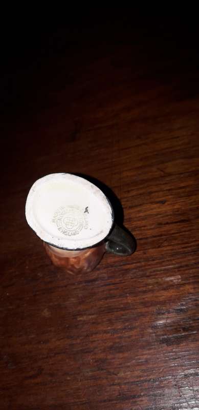 VINTAGE MINIATURE CHARACTER JUG - MARKINGS: ROYAL DOULTON