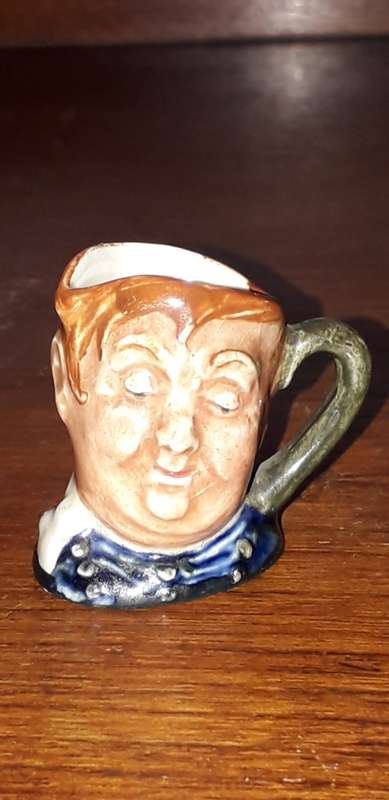 VINTAGE MINIATURE CHARACTER JUG - MARKINGS: ROYAL DOULTON