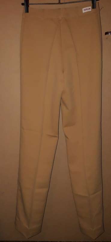 LADIES - LONG BEIGE PANTS - MAKE - PAPILLON - SIZE - 89CM