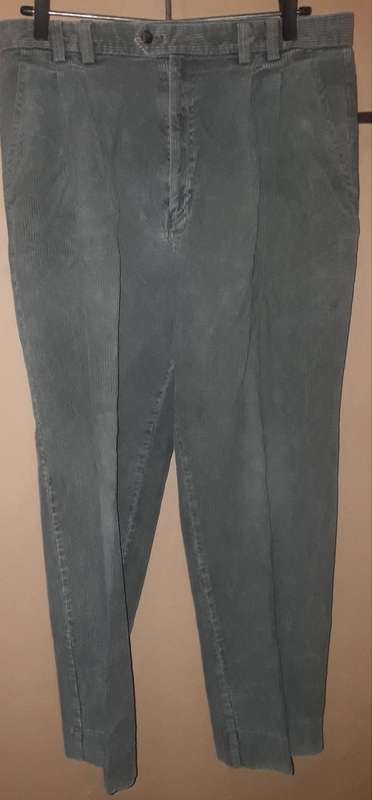 Mens - Grey Corduroy Pants - Make - Celio - Size - 87