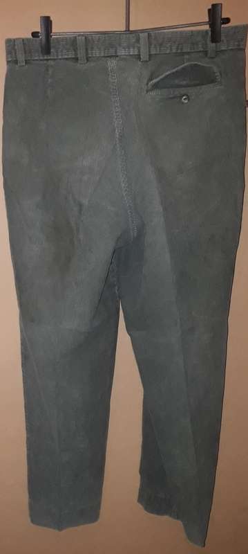 Mens - Grey Corduroy Pants - Make - Celio - Size - 87
