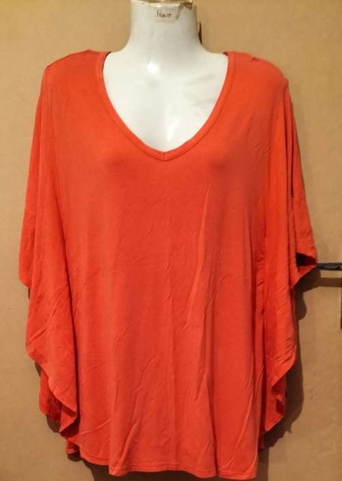 Ladies - Orange Top - Make - Studio-W - Size - 12-36