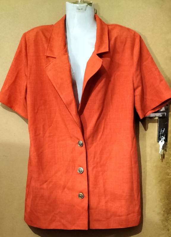 Ladies - Orange Blouse - Make - Delswa - Size - no size