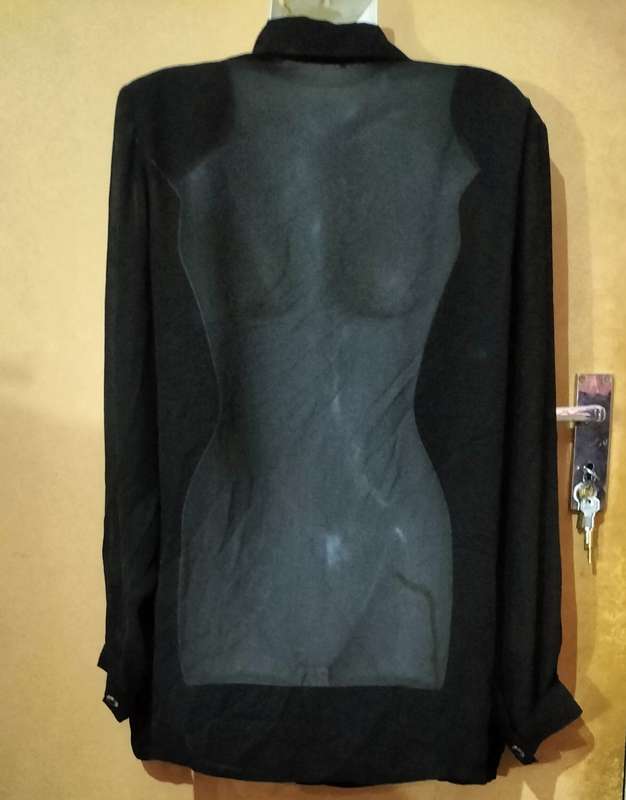 Ladies -  Thin Black Blouse - Make - no make - Size - no size