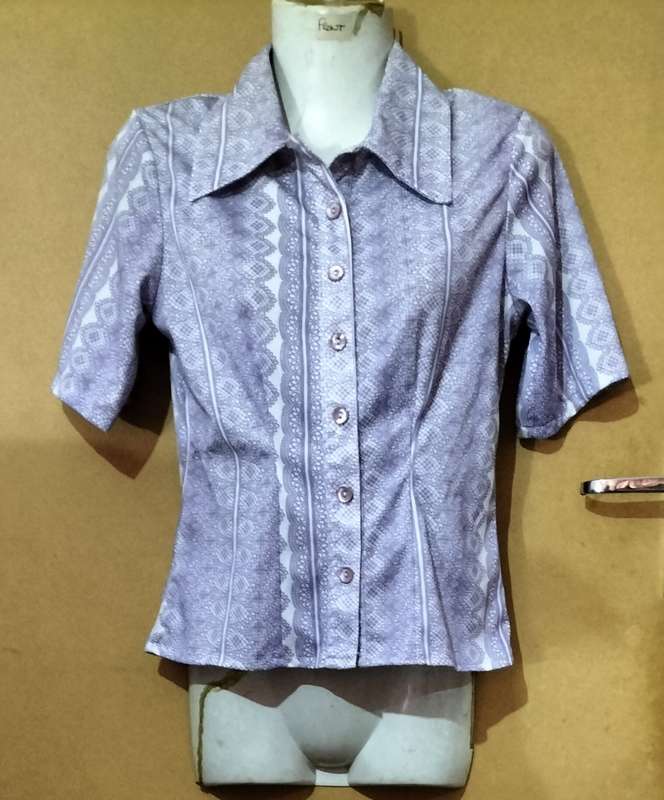 Ladies - Purple & White Blouse - Make - Ama VL Zing - Size - no size
