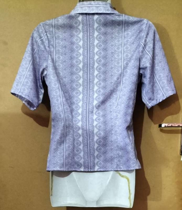 Ladies - Purple & White Blouse - Make - Ama VL Zing - Size - no size