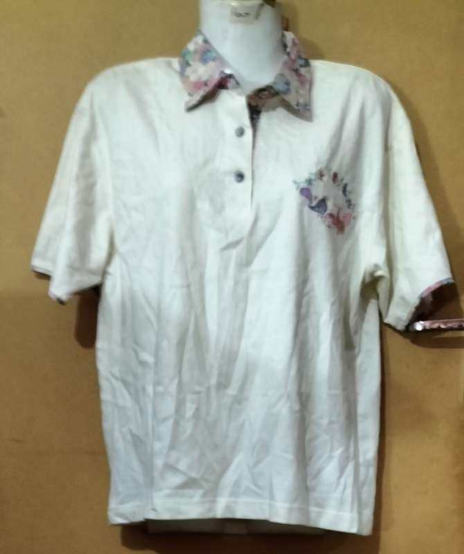 Ladies - White Multicolored Blouse - Make - Country Rose - Size - S
