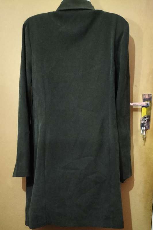 Ladies - 2 Pce Olive Green Coat & Pants - Make - Contempo - Size - coat 12, pants 10