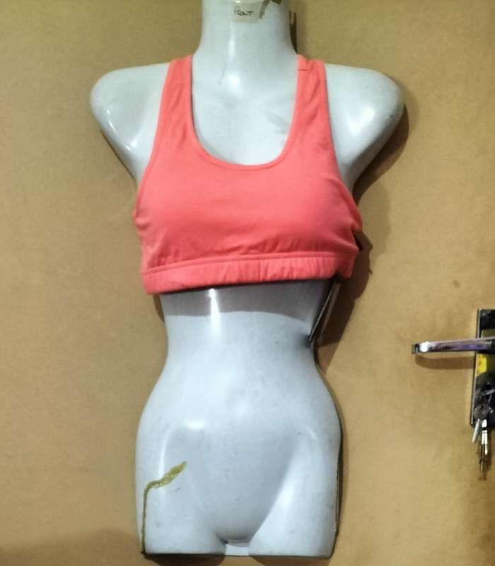 Ladies - Peach Sports Crop Top - Make - Cotton On - Size - M