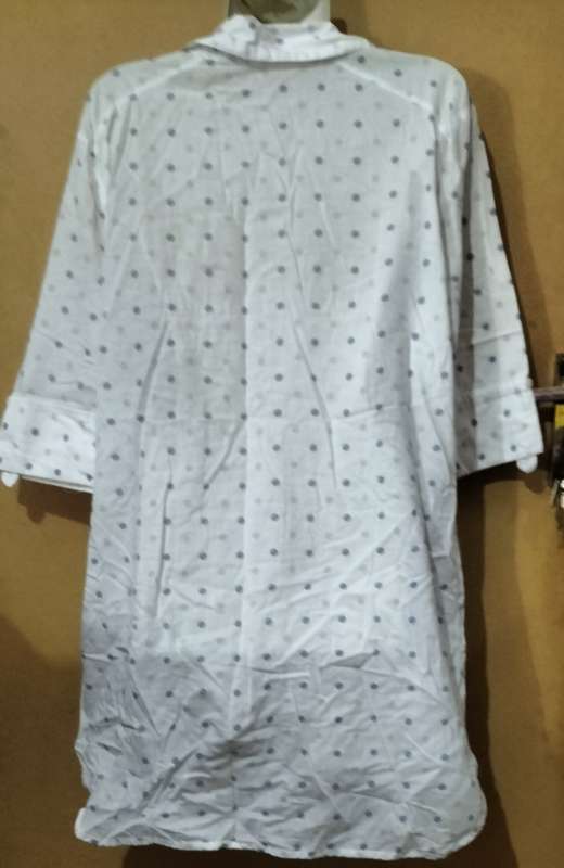 Ladies - Long Multicolored Pajama Shirt - Make - Woolworths - Size - M