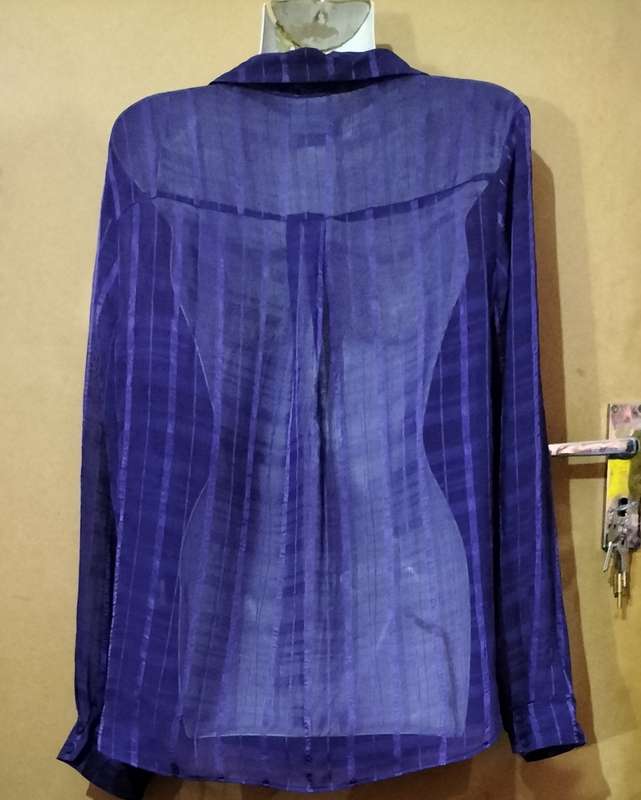 Special! Ladies - Thin Purple Blouse - Make - Contempo  - Size - 14