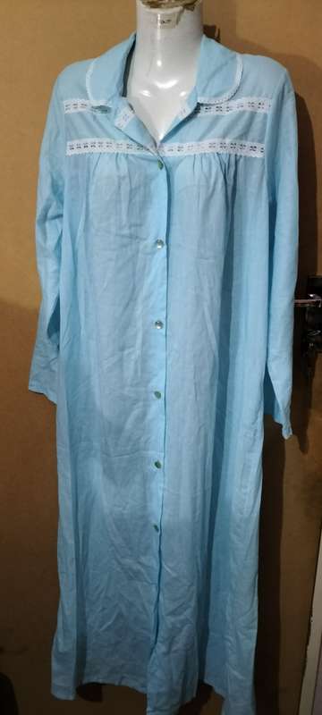 Ladies - 3 Pce Blue & White Pajama Outfit- Make - Jet - Size -M,  bust 92-97cm