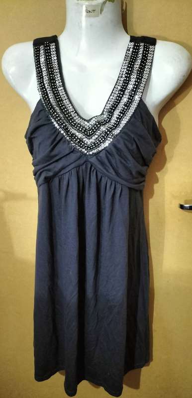 Ladies - Dark Blue Dress - Make -Butterfly - Size - M