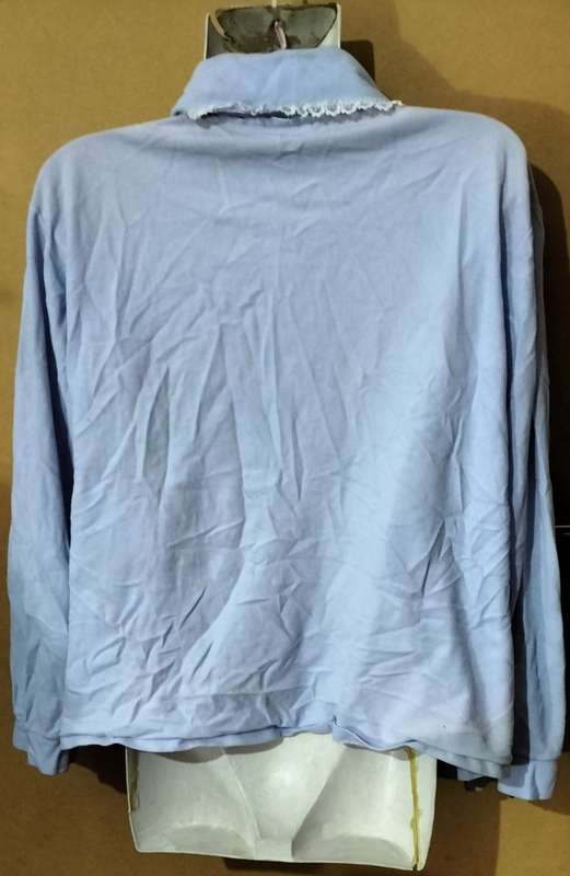 Ladies - Purple & White Pajama Shirt - Make - no make - Size - no size