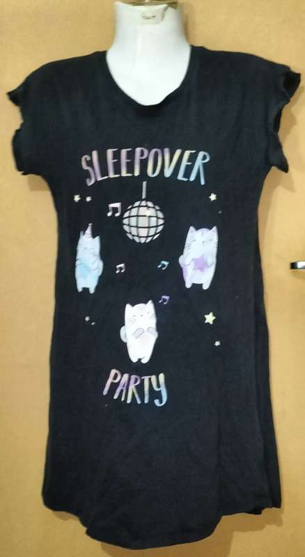 Girls - Black Pajama Top - Make - &US - Size - Age 14
