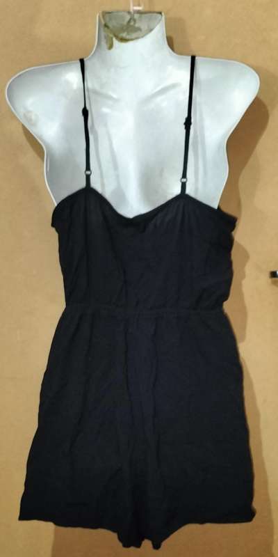 Ladies - Black Top 1 Pce Romper Suit - Make - no make - Size - EUR 36 US 6