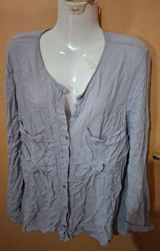 Ladies - Grey Blouse - Make - Woolworths - Size - 12
