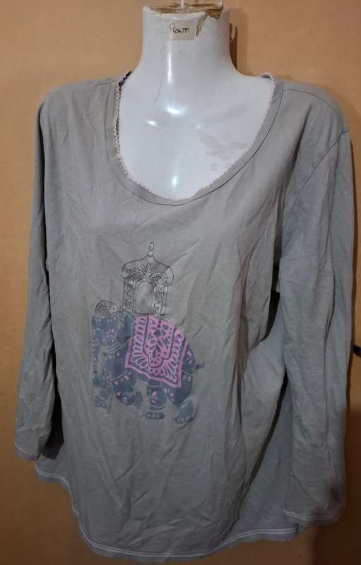 Ladies - Multicolored Pajama Top - Make - Miladys - Size - M