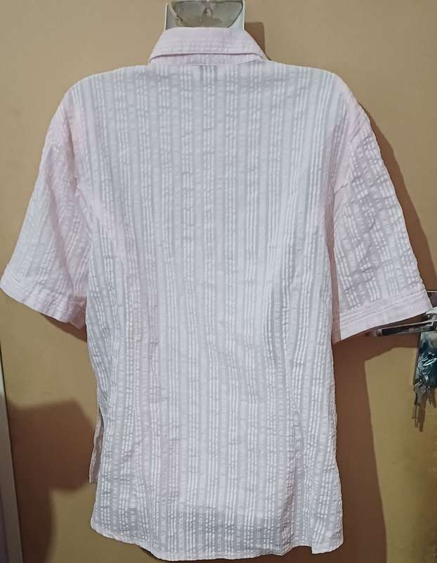 Ladies - Pink & White Blouse - Make - Jing Ying - Size - no size