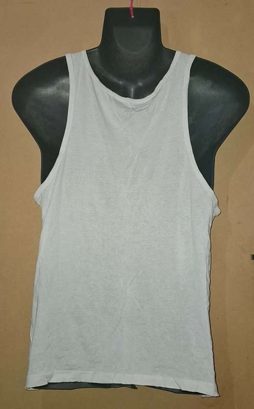 Mens - White Vest - Make - Basic by H&M - Size - M