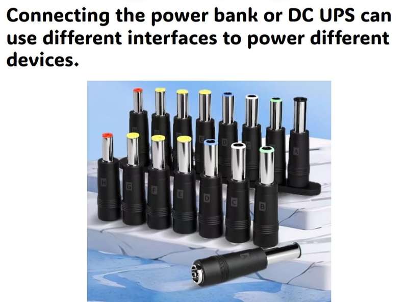 8pcs Universal DC Female Adaptors for Male Jack 5.5x1mm