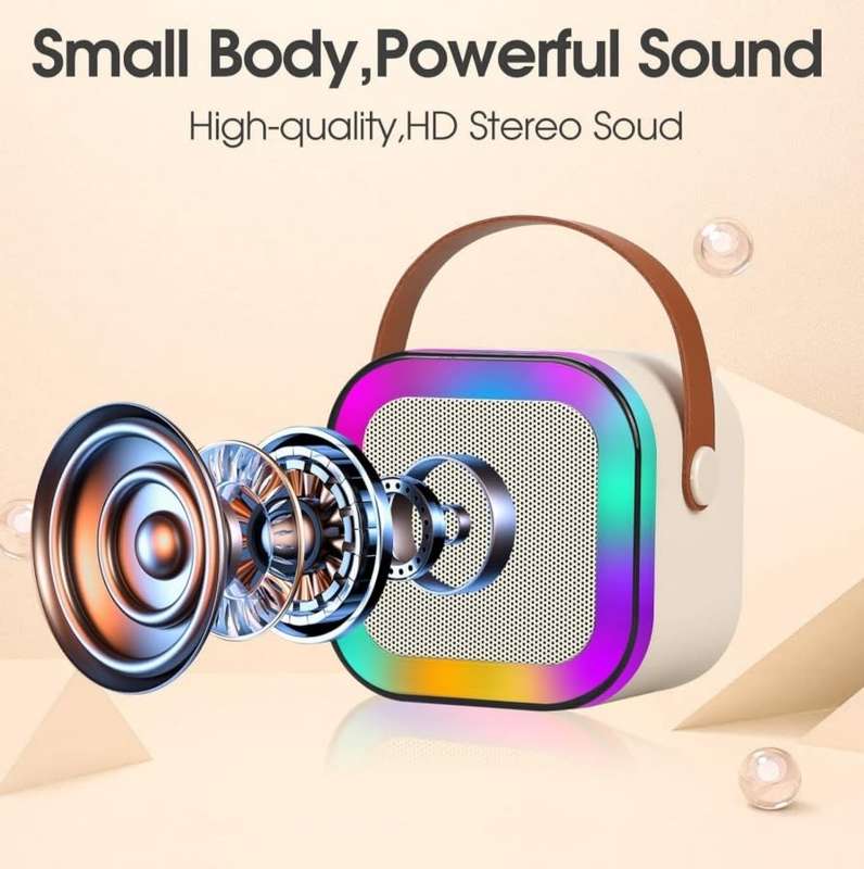 Home Theater Mini Speaker Karaoke Blue tooth Wireless Portable Microphone
