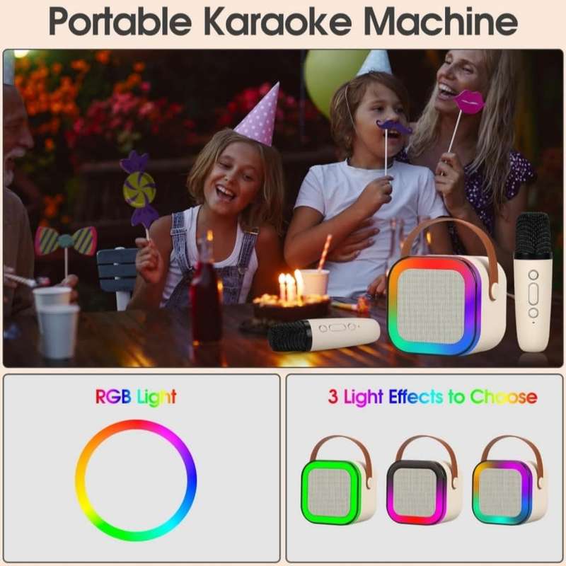 Home Theater Mini Speaker Karaoke Blue tooth Wireless Portable Microphone