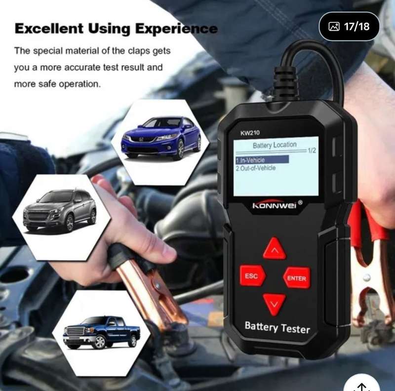 KONWEI KW210 12V BATTERY TESTER  DIAGNOSTIC TOOL
