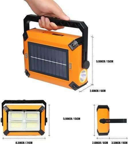 100W LED Solar Portable Work Light  BUILT IN POWERBANK