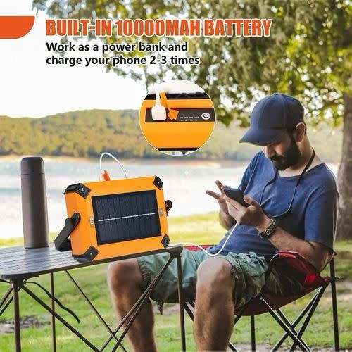 100W LED Solar Portable Work Light  BUILT IN POWERBANK