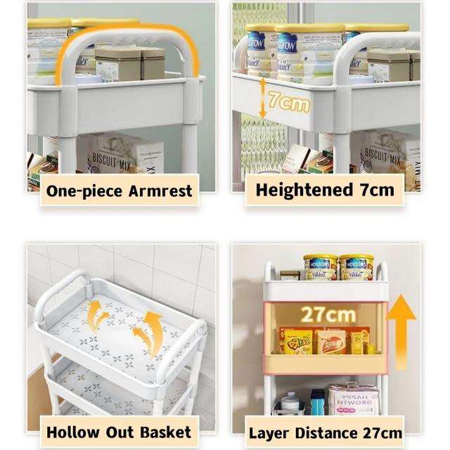 MULTI-PURPOSE ROLLING CART   4 TIER