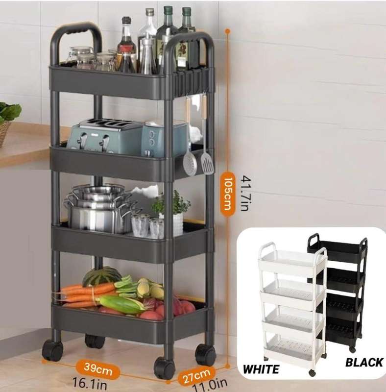 MULTI-PURPOSE ROLLING CART   4 TIER