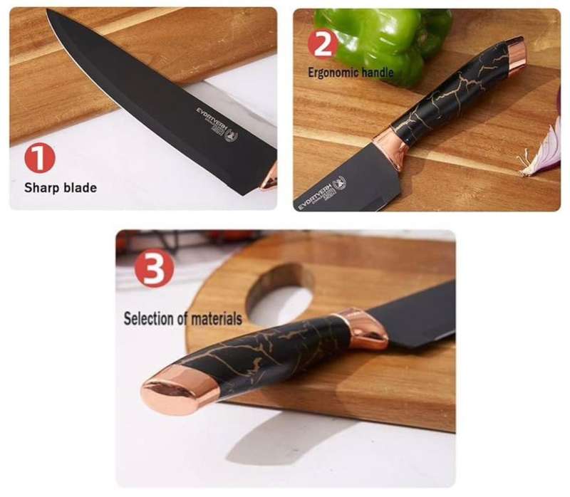 ALL-IN-ONE  PRO KNIFE SET WITH SHARPENER   7PCS SET