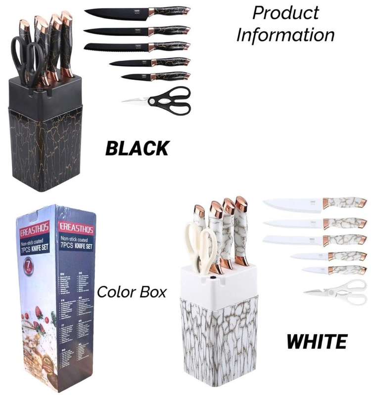 ALL-IN-ONE  PRO KNIFE SET WITH SHARPENER   7PCS SET