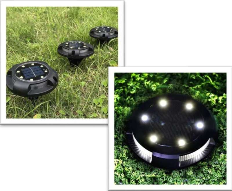 LED Solar Buried Lamp Color Garden Lawn Outdoor Waterproof Underground Floor Path...