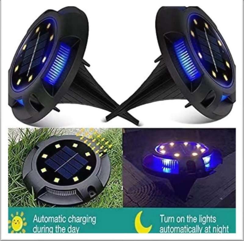 LED Solar Buried Lamp Color Garden Lawn Outdoor Waterproof Underground Floor Path...