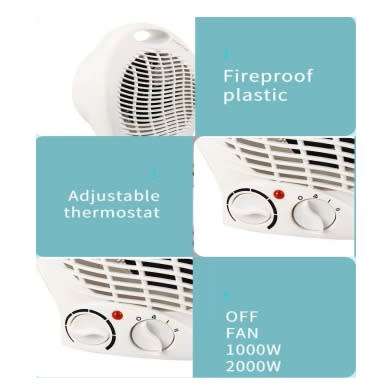 RUF 2000W Fan Heater - With Safety Overheat Protection - White - AFH215N