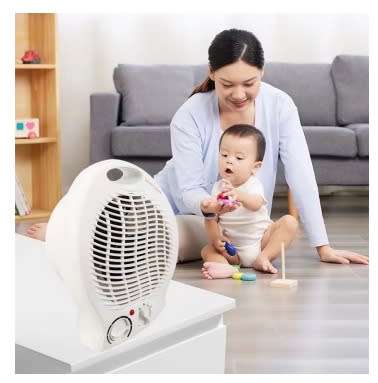 RUF 2000W Fan Heater - With Safety Overheat Protection - White - AFH215N