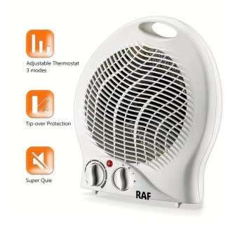 RUF 2000W Fan Heater - With Safety Overheat Protection - White - AFH215N